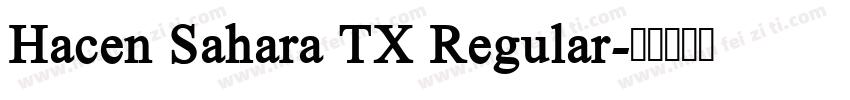 Hacen Sahara TX Regular字体转换